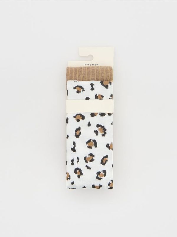 Reserved Reserved - Komplet od 2 para čarapa s gaćicama - krem