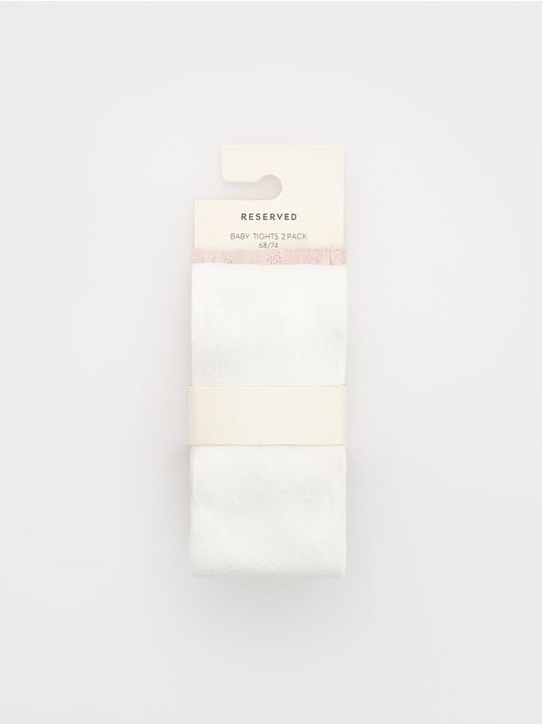 Reserved Reserved - Komplet od 2 para čarapa s gaćicama - prljavoroza