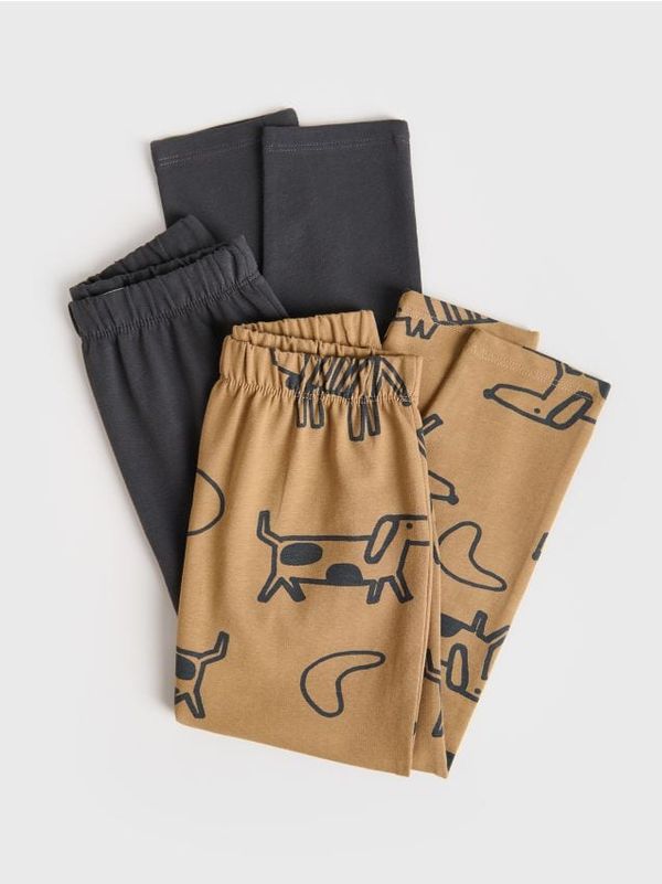 Reserved Reserved - Komplet od 2 para pamučnih hlača - smeđi