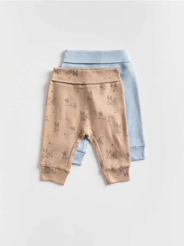 Reserved Reserved - Komplet od 2 para pamučnih hlača - svjetloplavo