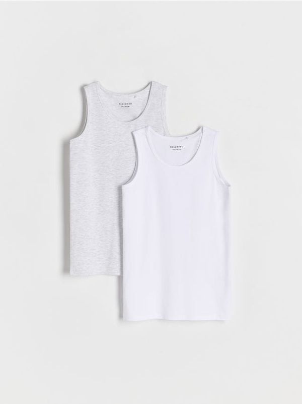 Reserved Reserved - Komplet od 2 potkošulje s visokim udjelom pamuka - light grey