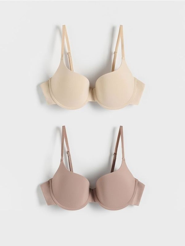 Reserved Reserved - Komplet od 2 push-up grudnjaka - boja kože