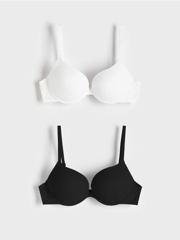 Reserved Reserved - Komplet od 2 push-up grudnjaka - crno