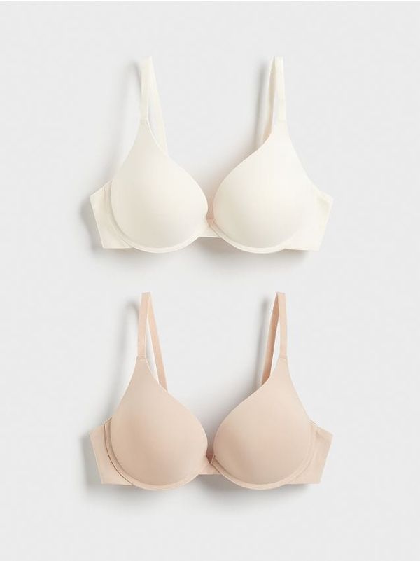 Reserved Reserved - Komplet od 2 push-up grudnjaka - krem