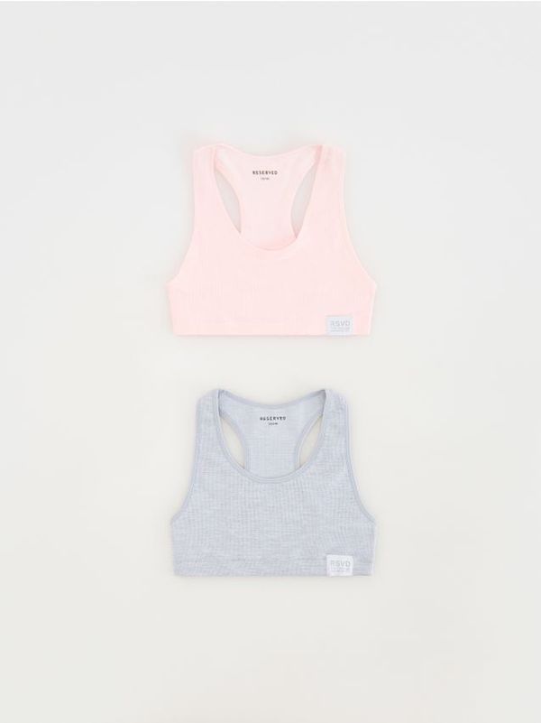 Reserved Reserved - Komplet od 2 topa od mikrovlakana - pastelnoružičasto