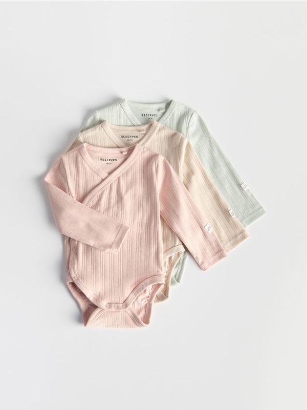 Reserved Reserved - Komplet od 3 bodija na preklop sprijeda - prljavoroza