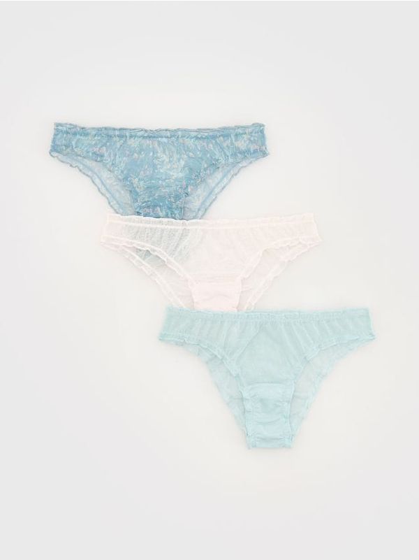Reserved Reserved - Komplet od 3 para bikini gaćica - bljedotirkizno