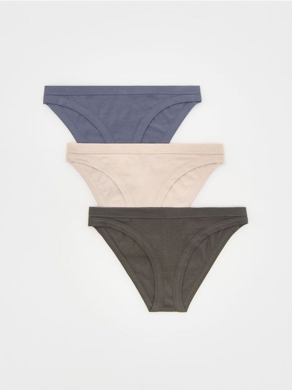 Reserved Reserved - Komplet od 3 para bikini gaćica - boja antracita