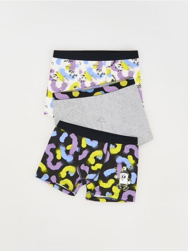 Reserved Reserved - Komplet od 3 para bokserica s visokim udjelom pamuka - krem