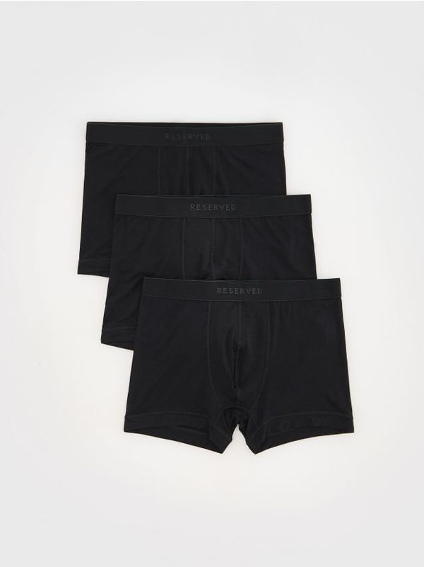 Reserved Reserved - Komplet od 3 para bokserica s visokim udjelom viskoze - crno