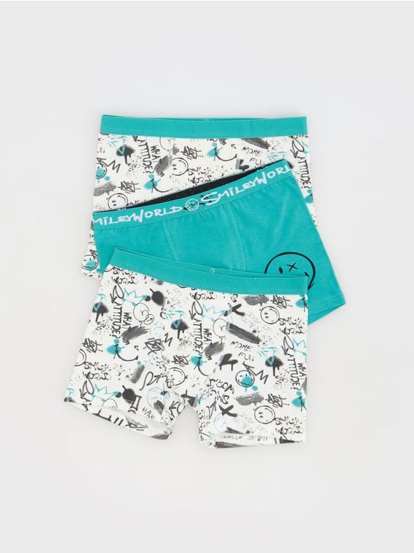 Reserved Reserved - Komplet od 3 para bokserica SmileyWorld® - tamnotirkizno