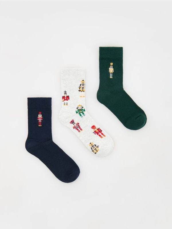 Reserved Reserved - Komplet od 3 para božićnih čarapa - mornarsko plava