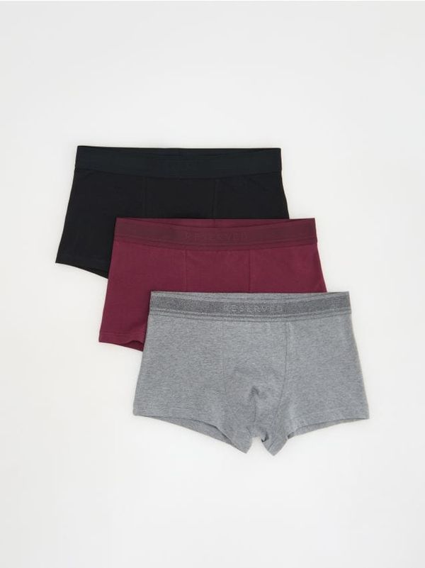 Reserved Reserved - Komplet od 3 para classic bokserica - boja kestena