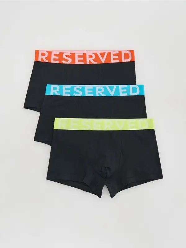 Reserved Reserved - Komplet od 3 para classic bokserica - crno