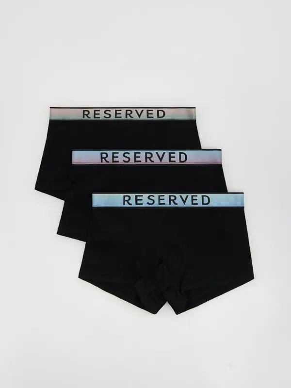 Reserved Reserved - Komplet od 3 para classic bokserica - crno