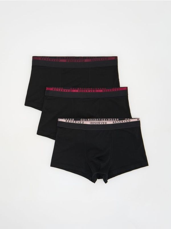 Reserved Reserved - Komplet od 3 para classic bokserica - crno
