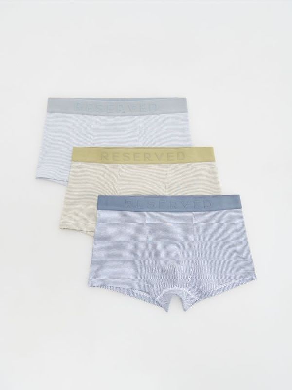 Reserved Reserved - Komplet od 3 para classic bokserica - svjetlomaslinasto