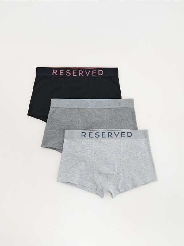 Reserved Reserved - Komplet od 3 para classic bokserica - tamnosivo
