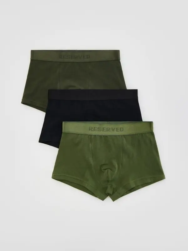 Reserved Reserved - Komplet od 3 para classic bokserica - zelena