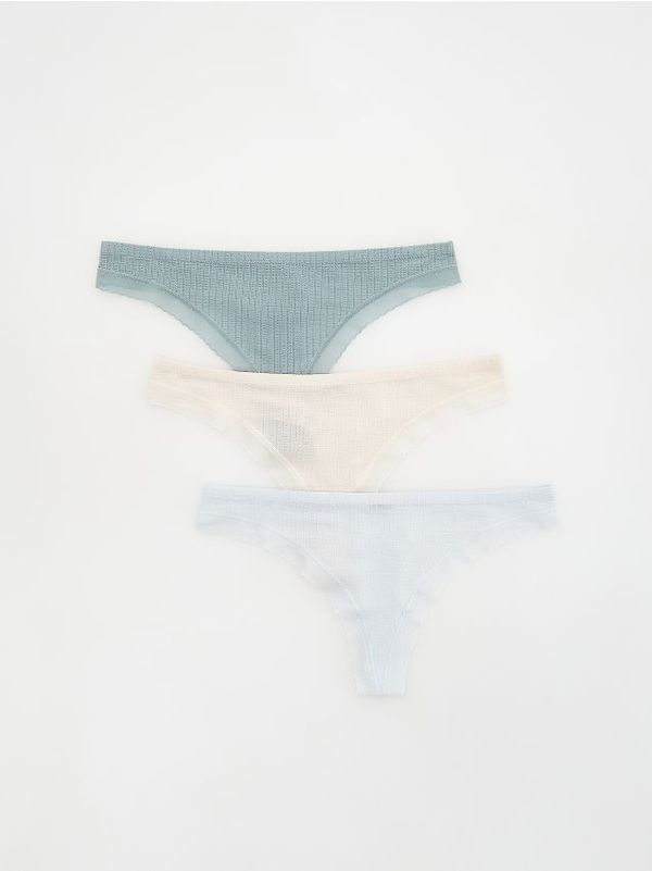 Reserved Reserved - Komplet od 3 para tanga - boja kože