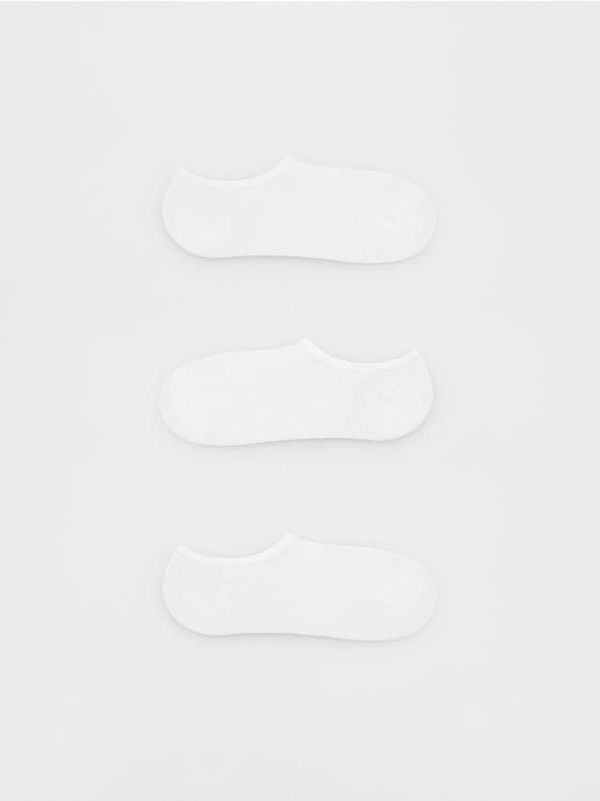 Reserved Reserved - Komplet od 3 pari čarapa s visokim udjelom pamuka - bijela