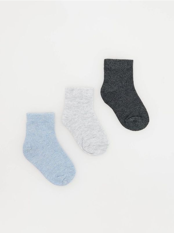 Reserved Reserved - Komplet od 3 pari čarapa s visokim udjelom pamuka - light grey