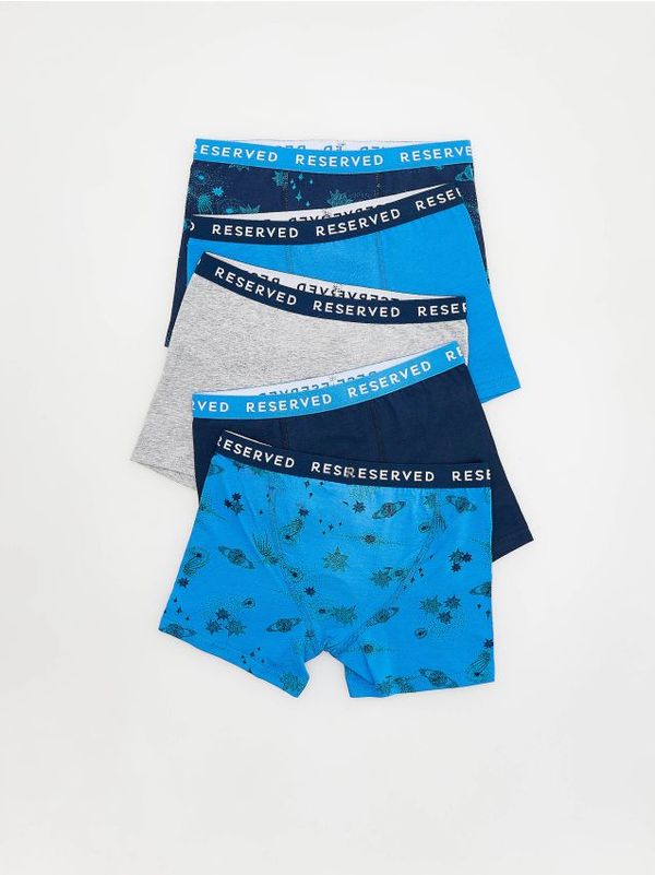 Reserved Reserved - Komplet od 5 para bokserica s visokim udjelom pamuka - mornarsko plava