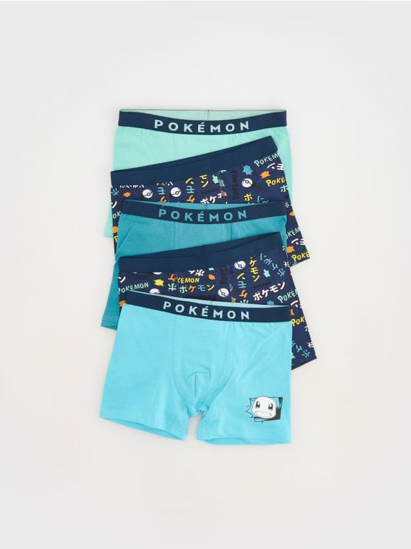 Reserved Reserved - Komplet od 5 para bokserica s visokim udjelom pamuka - tamnotirkizno