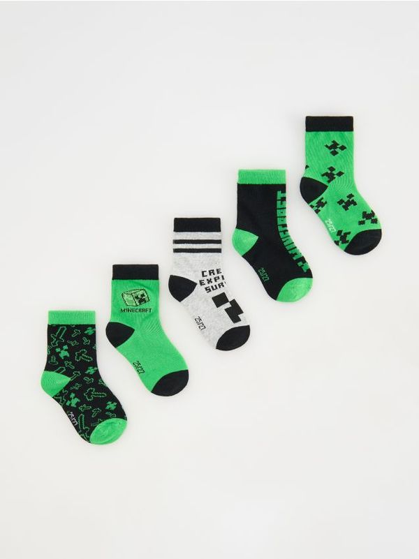 Reserved Reserved - Komplet od 5 para čarapa Minecraft - zelena