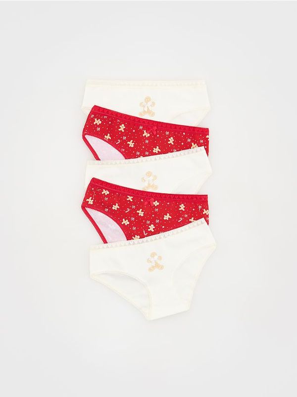 Reserved Reserved - Komplet od 5 pari božićnih gaćica - krem