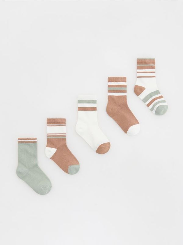 Reserved Reserved - Komplet od 5 pari čarapa s visokim udjelom pamuka - plavozeleno