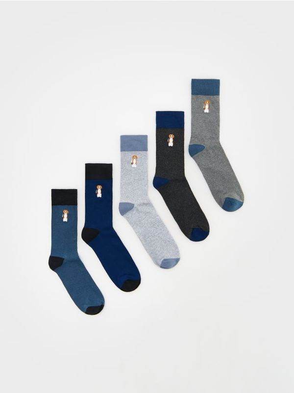 Reserved Reserved - Komplet od 5 pari čarapa - steel blue