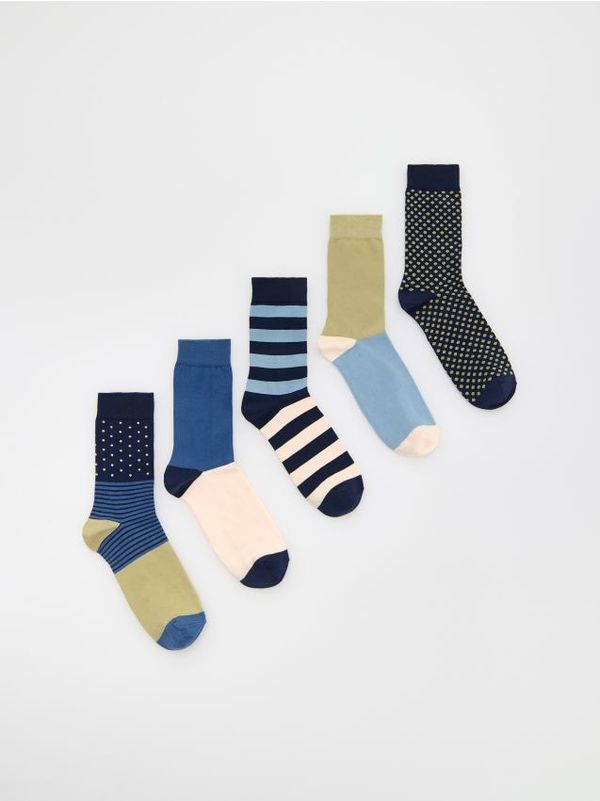 Reserved Reserved - Komplet od 5 pari čarapa - svjetlomaslinasto