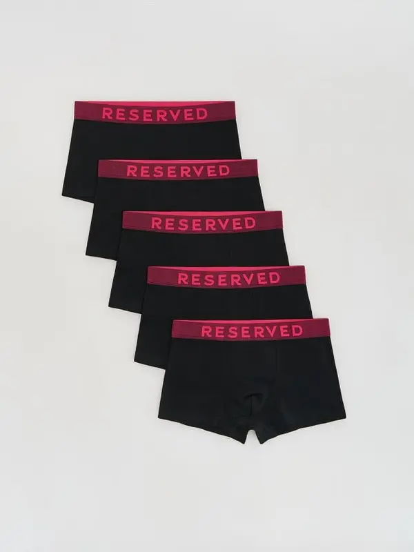 Reserved Reserved - Komplet od 5 pari classic bokserica - crno