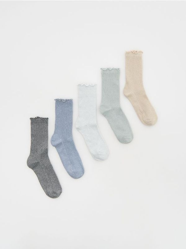 Reserved Reserved - Komplet od 5 pari dugih čarapa - bljedoplavo