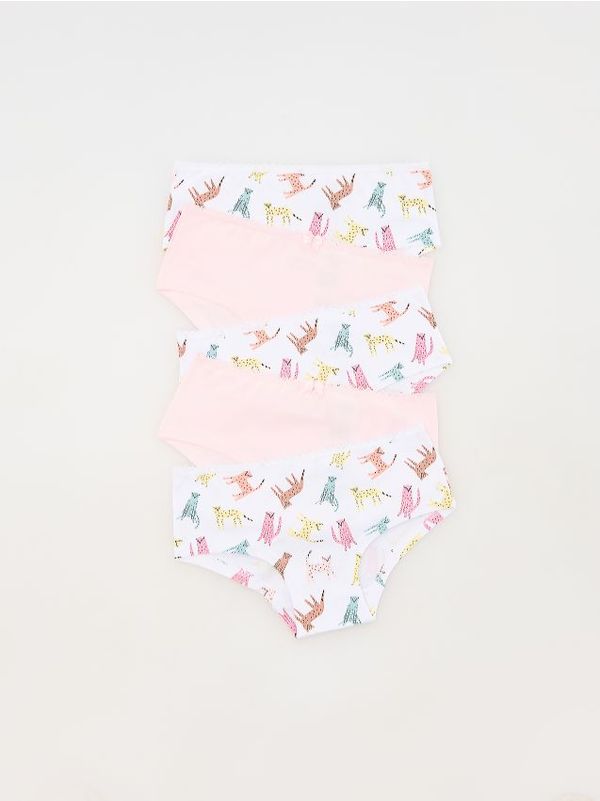 Reserved Reserved - Komplet od 5 pari gaćica s visokim udjelom pamuka - pastelnoružičasto