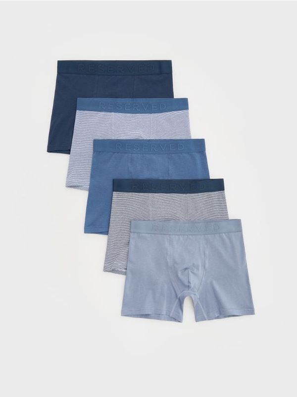 Reserved Reserved - Komplet od 5 pari long bokserica - steel blue