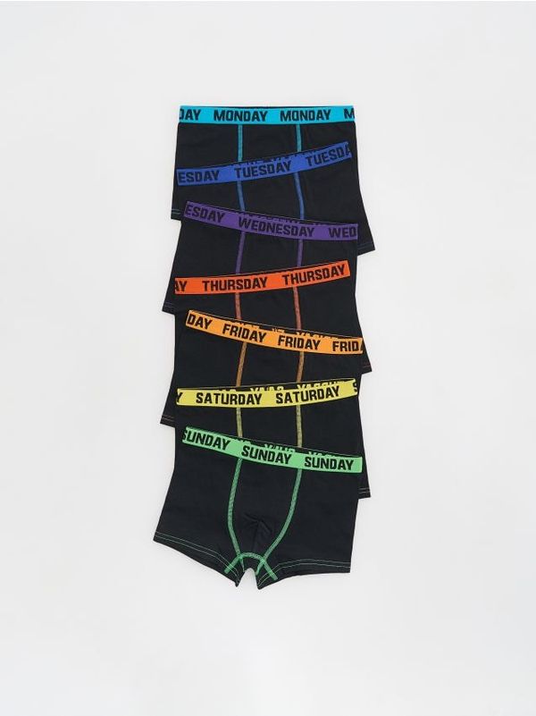 Reserved Reserved - Komplet od 7 para bokserica s visokim udjelom pamuka - crno