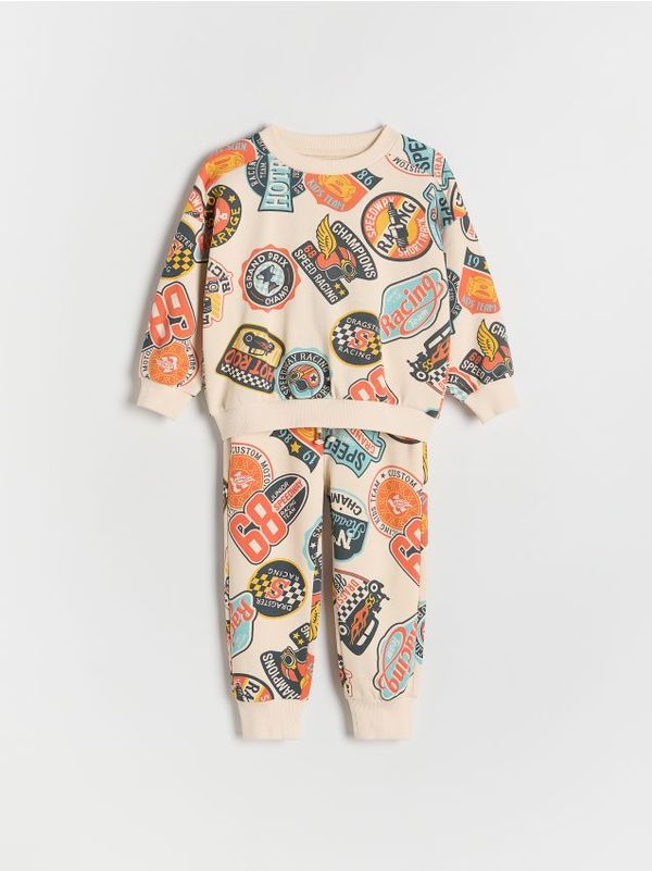 Reserved Reserved - Komplet od pamučnog žerseja - boja kože