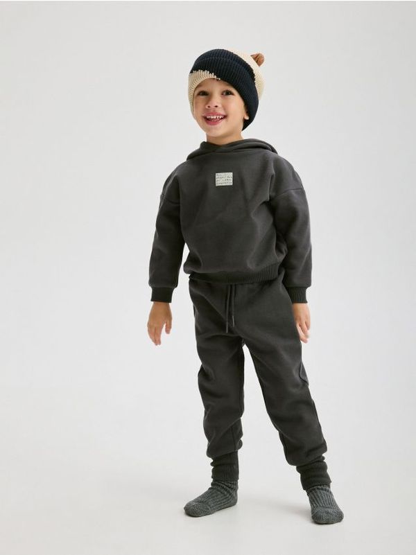 Reserved Reserved - Komplet od žerseja s visokim udjelom pamuka - tamnosivo