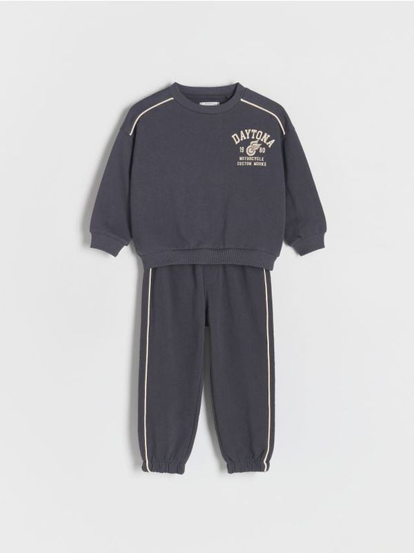 Reserved Reserved - Komplet s visokim udjelom pamuka - tamnosivo