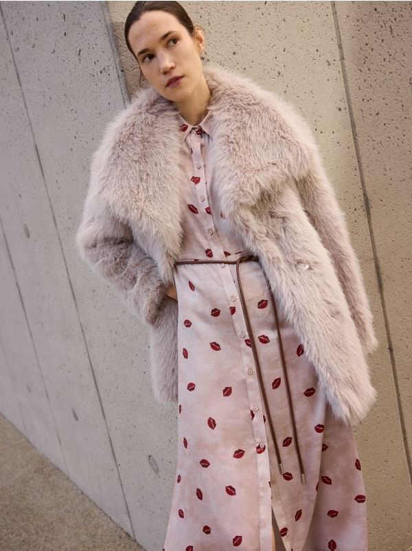 Reserved Reserved - Košulja-haljina s pojasom - šaren