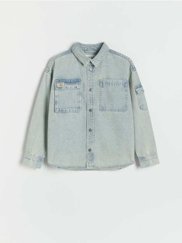 Reserved Reserved - Košulja od trapera - plava