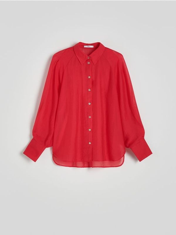 Reserved Reserved - Košulja s mješavinom liocelnih vlakana - crvena
