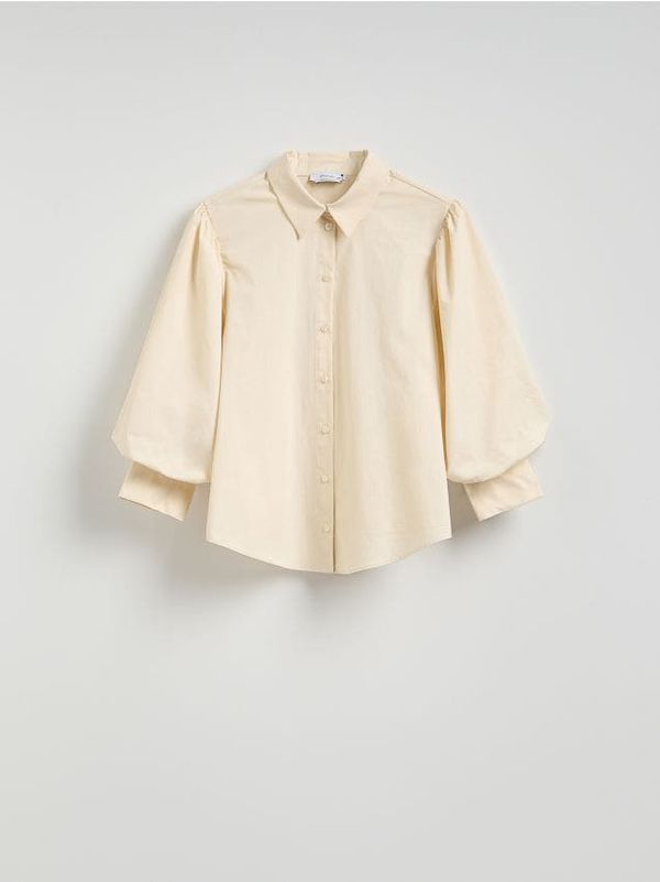 Reserved Reserved - Košulja s puf rukavima - boja kože
