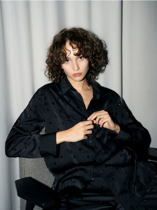 Reserved Reserved - Košulja s ukrasnim aplikacijama - crno