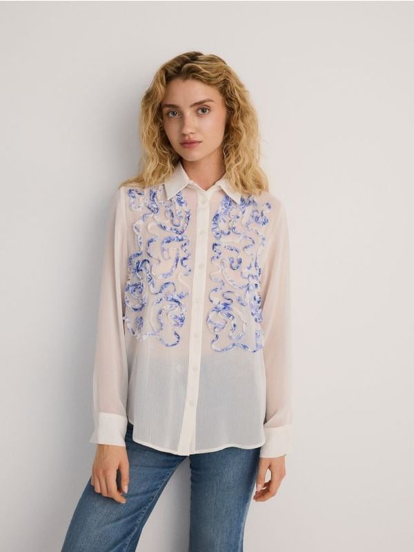 Reserved Reserved - Košulja s uzorkom - bijela