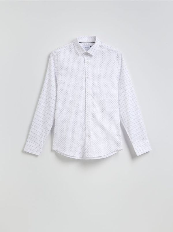 Reserved Reserved - Košulja s uzorkom od mješavine viskoze - bijela