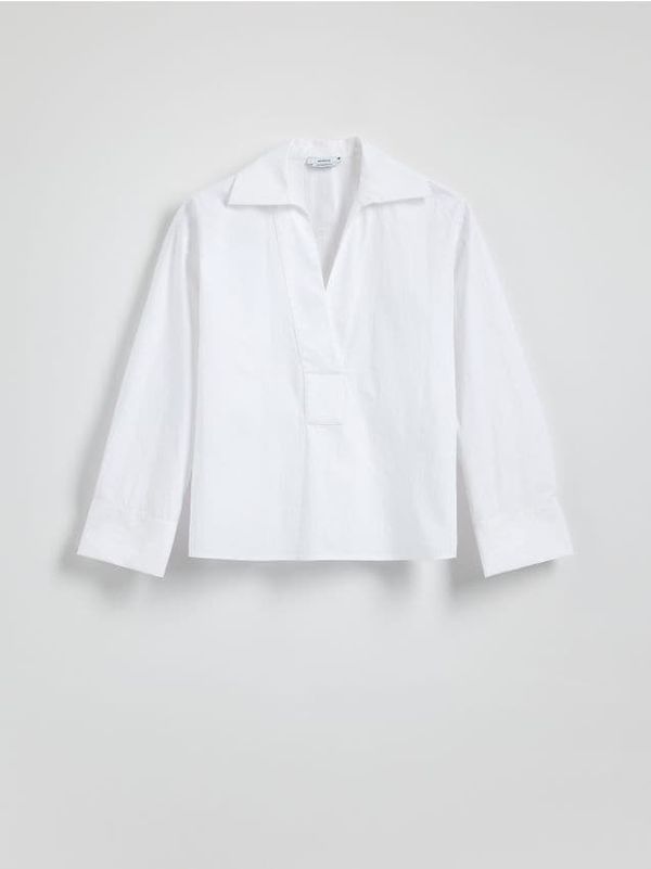 Reserved Reserved - Košulja s V-izrezom - krem