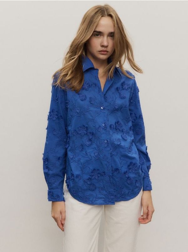 Reserved Reserved - Košulja s vezom - plava